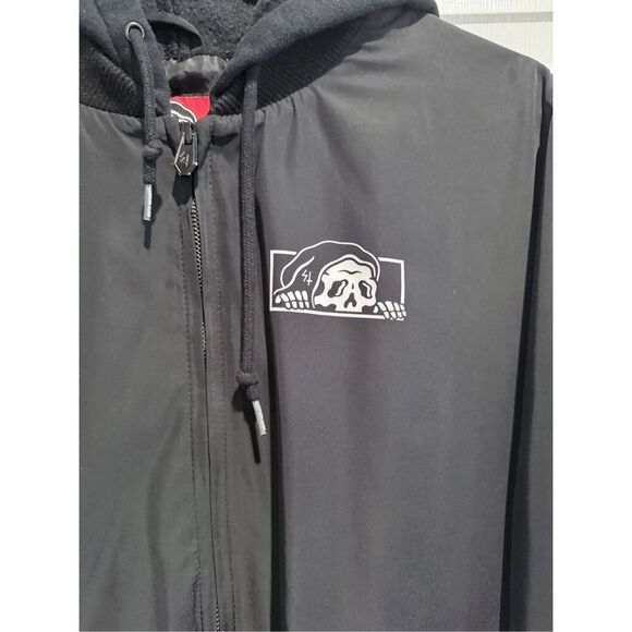 Rare Lurking Class Free Your Mind Skeleton Head Hoodie Jacket Men’s Medium - Picture 10 of 13